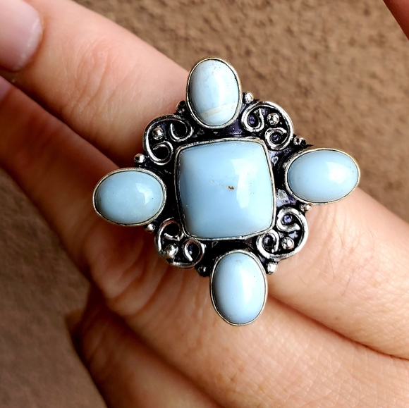 New Owyhee Opal 925 Silver Ring. - Picture 2 of 9